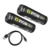 RYOBI Akumulatory 2 szt. 4 V 3,0 Ah USB Lithium