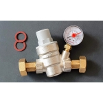 CLF Reduktor ciśnienia wody 1/2" - z manometrem i śrubunkami
