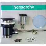HANSGROHE Automatyczny komplet odpływowy 94139670 - czarny mat