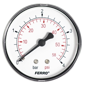 FERRO Manometr 63 AXIAL 4 bar
