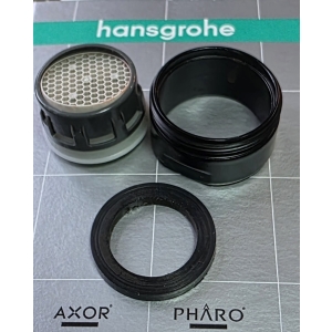 HANSGROHE Perlator M24x1 5 l/min (1 szt) Honeycomb rotacyjny 93834670 - do armatury umywalkowej - czarny mat