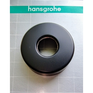 HANSGROHE Rozeta ścienna okrągła 96467670 - do baterii wannowych i prysznicowych Ecostat czarna matowa