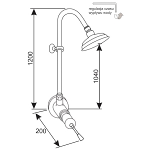 HYD Bateria natryskowa HD725 - natynkowa