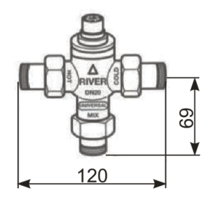HYD Mieszacz termostatyczny do oczomyjek R290DN15