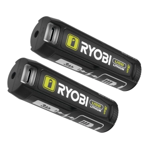 RYOBI Akumulatory 2 szt. 4 V 3,0 Ah USB Lithium