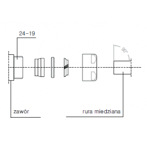 TERMA Adapter M22x1,5 - do dekoracyjnych zaworów grzejnikowych