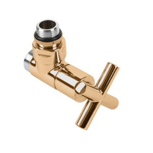 TERMA Zawór regulacyjny kątowy "Minimalist" złoty + adapter