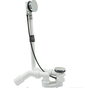 VIEGA MULTIPLEX Syfon wannowy 'krótki' z przelewem + pokrętło i korek - chrom