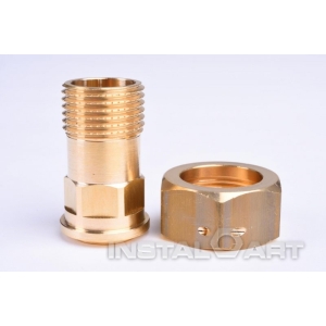 INSTART Półśrubunek wodomierzowy mosiężny GZ 1/2" - długi