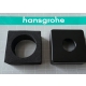 HANSGROHE AXOR Uno/Vernis Shape Rozeta ścienna S kwadratowa 93879670 - do baterii wannowych i prysznicowych