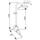 HYD Bateria natryskowa HD724 - natynkowa
