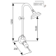 HYD Bateria natryskowa HD725 - natynkowa