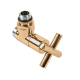 TERMA Zawór regulacyjny kątowy "Minimalist" złoty + adapter